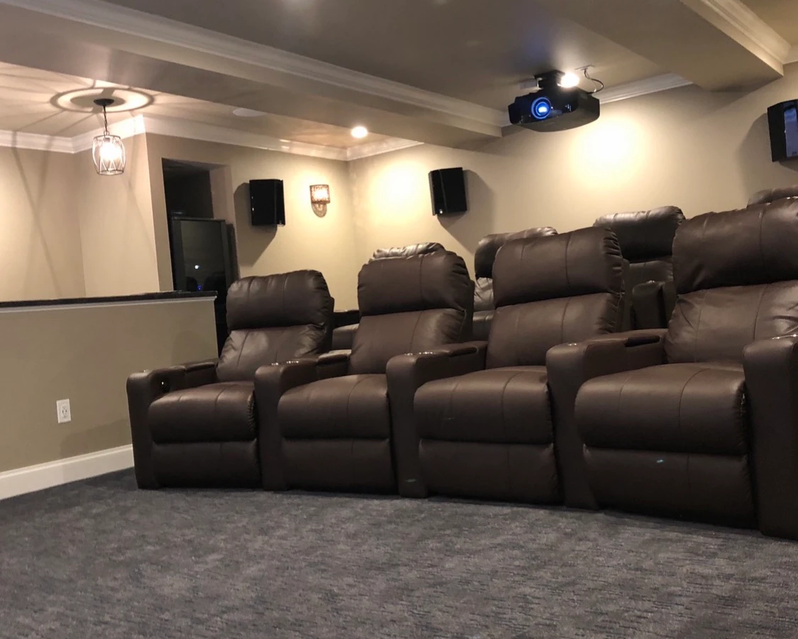 Anything Is Possible Renovation and Home Theater Design home theater installation photo 4 in Adrian, PA