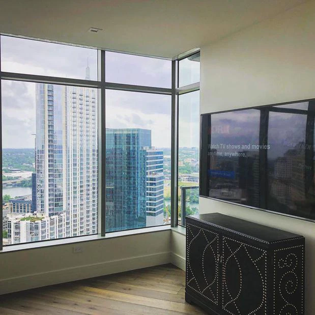 Bat City TV home theater installation photo 2 in Austin, TX