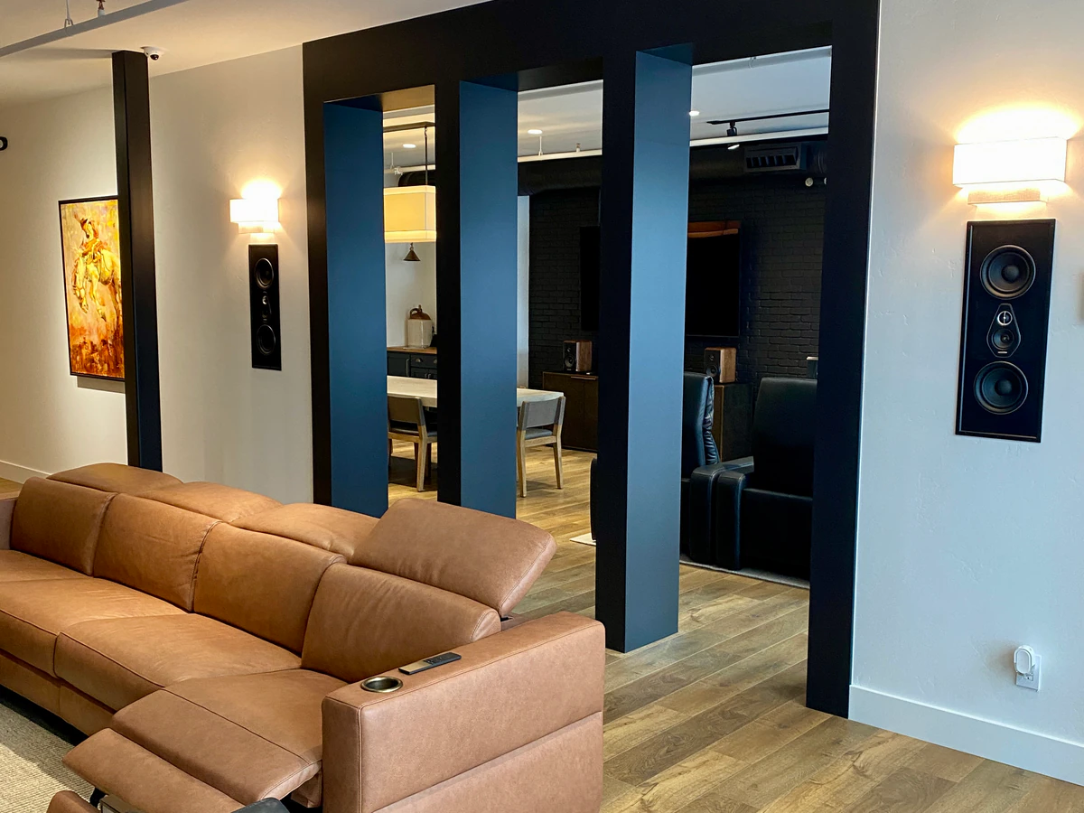 Eyehear Technology Group Showroom home theater installation photo 2 in Whitefish, MT