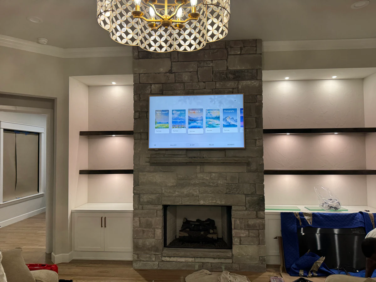 Natural Palms LLC TV Mounting home cinema installation photo 2 in Council Hill, OK