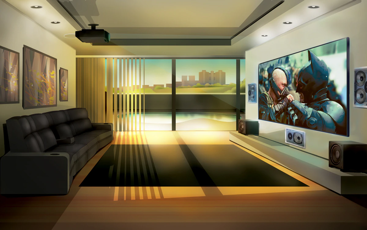 Rockstar Audio Video & Security home theater installation photo 2 in Normal, IL